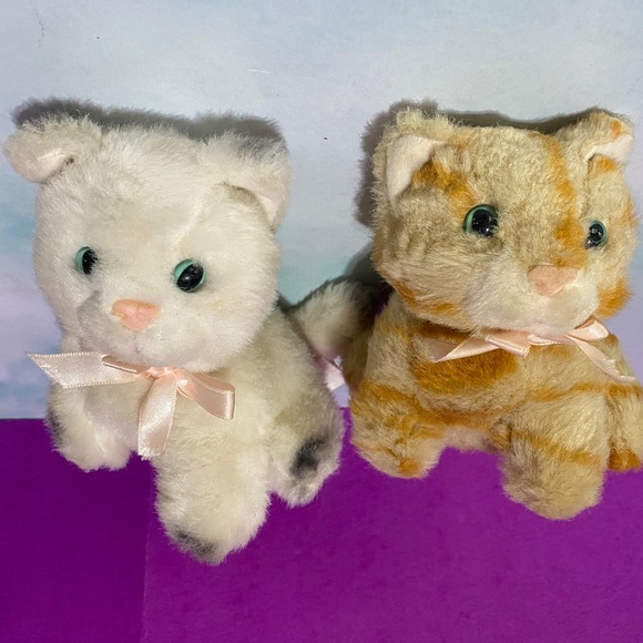 CATS VINTAGE 1990’s GREAT AMERICAN FUN PLUSH CATS ORANGE TABBY CAT MEOWS & PURRS - Picture 10 of 14